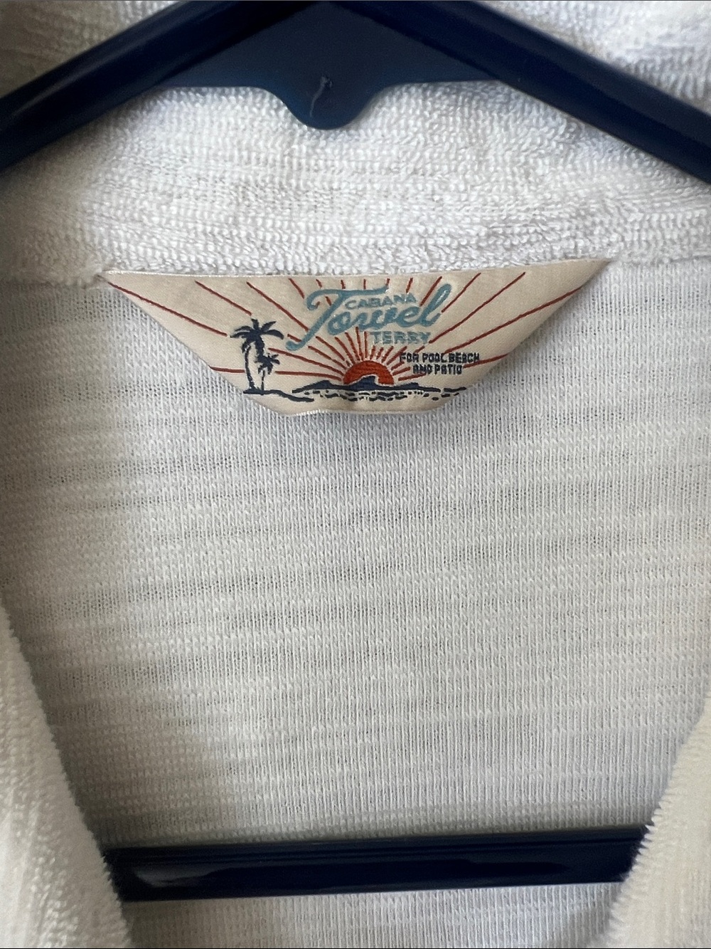Faherty Cabana Towel Terry Surf Stripe Polo Large - Picture 4 of 8